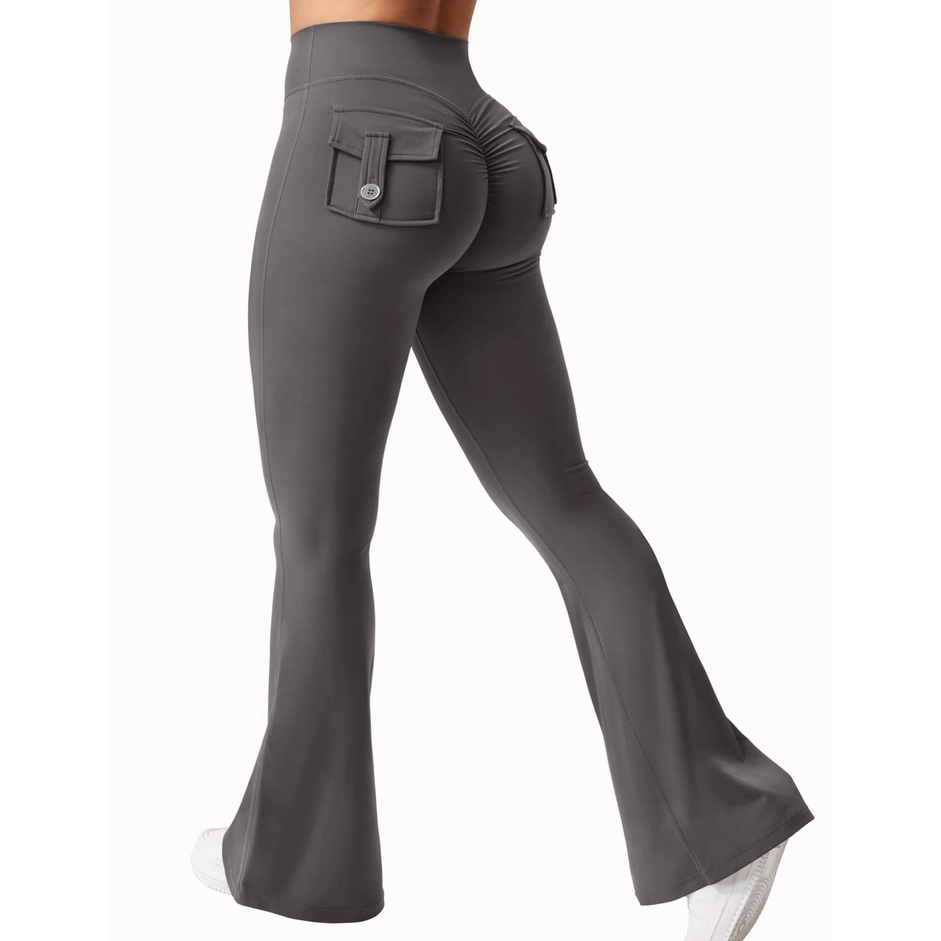 Newest Women Wide Leg High Stretch Yoga Leggings Naked Feeli