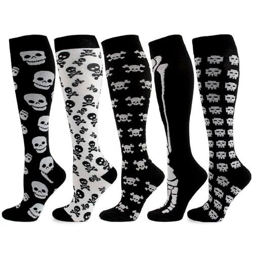 Varicocele Socks Compression Socks Halloween Skull Bone Bat