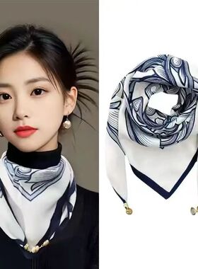 Hot Magnetic Triangle Neck Protection Scarf For Women Cotton