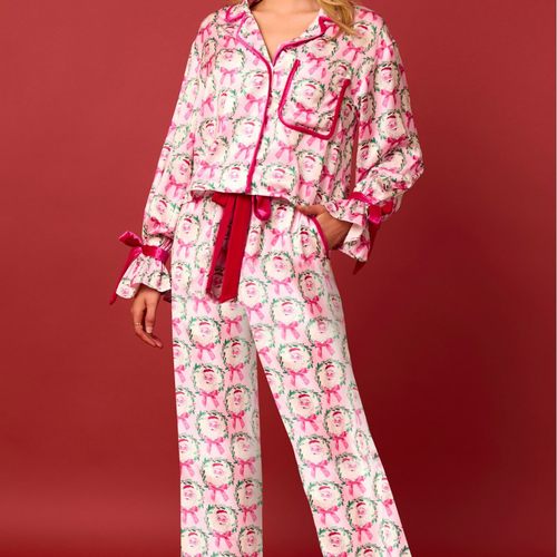 Winter Christmas Pajamas Two-piece Women's Home Clothes Thin
