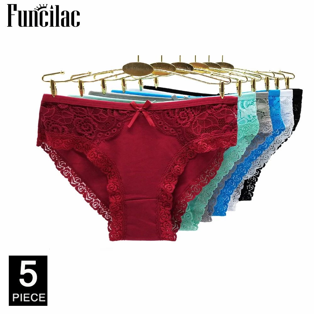 Women Underwear Cotton Sexy Lace Ladies Knickers Panties Low图片