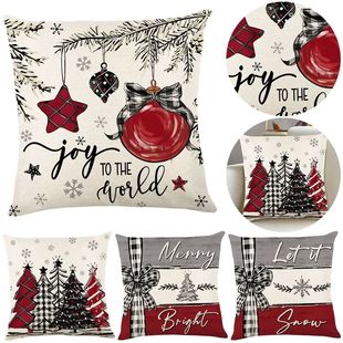 Christmas Linen Cushion Covers Enhance Your Home with Festiv