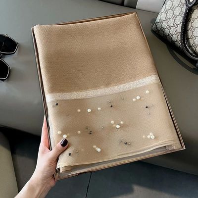 Brand WomenScarf Plain Solid Silk Linen Shawls Scarves Summe