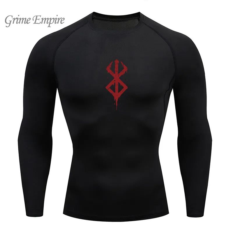Men's Tight Shirt Fitness Anime Berserk Guts Sport Quick Dry