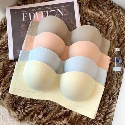 Strapless Seamless Push-up Women's Bra Without Steel Ring An