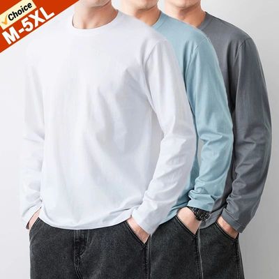 Fast Delivery T-Shirts Men Long Sleeves Tee Tops Male Autumn