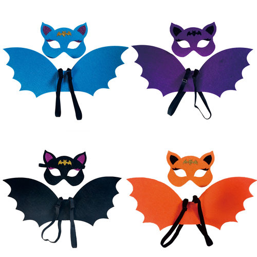 Halloween Halloween Children Party Bat Wings Mask Set Non Wo