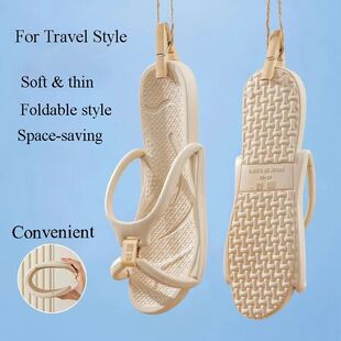Foldable Travel Slippers Unisex EVA Flip Flops Hotel Non Sli