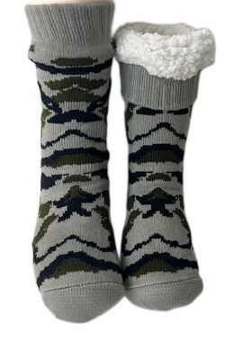 Winter Socks Mens Thermal Leopard Warm Short Plus Velvet Sof