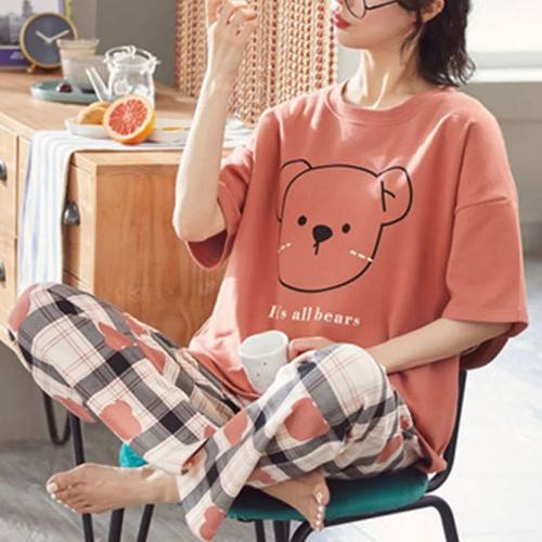 Women Pajamas Set Version of the Autumn and Winter Cartoon B