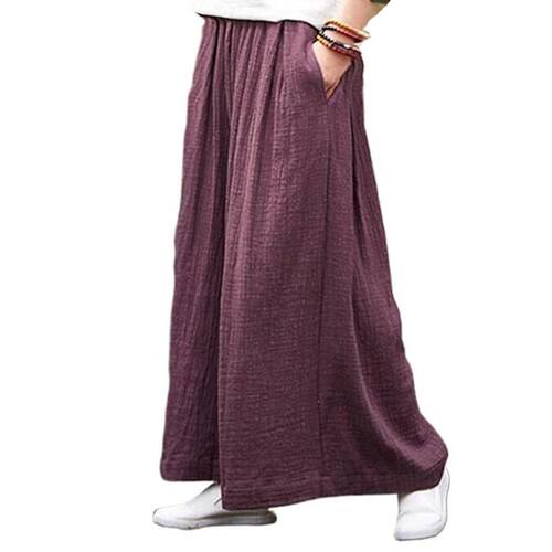2026 Springcotton Wide Leg Pants plus size Female Loose Casu