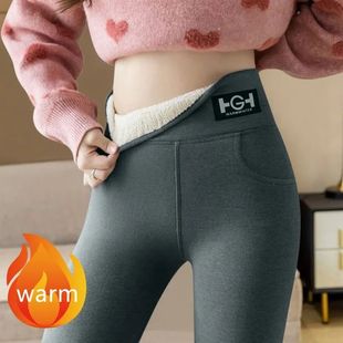 Winter Thermal Pants For Woman Lamb Cashmere Leggings High W
