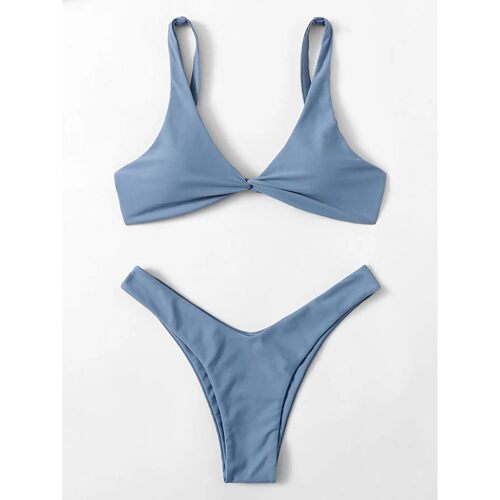 ZTVitality Solid Tie Sexy Bikini  Hot Sale Padded Bra High L