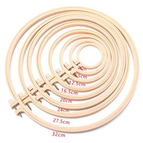 7-32cm DIY Frame Embroidery Hoop Ring Needlecraft Cross Stit