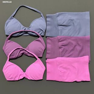 Gym Set 2 Piece Women Strappy Yoga Bra Top Workout Scrunch S