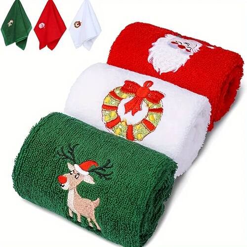 Christmas Towels and Bath Towels, Christmas Red Towel and Ba