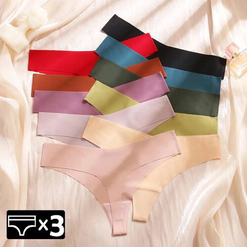 3Pcs/Lot Sexy G-String Women Underwear Female T-back Panties