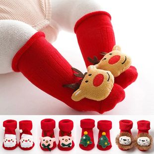 Newborn Toddler Baby Boys Girls Christmas Red Socks Winter A