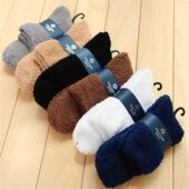 Velv Fluffy Warm Winter Soft Thicken Men Coral Socks Elastic