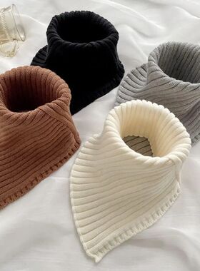 Women Knitted Fake Collar Scarf Warm Turtleneck Neck Warmer