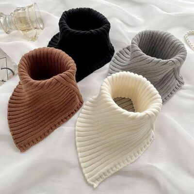 Women Knitted Fake Collar Scarf Warm Turtleneck Neck Warmer
