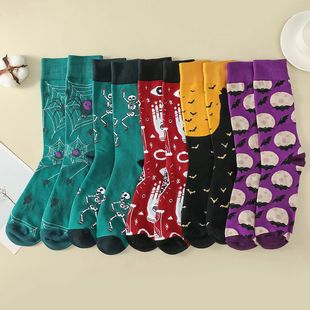 Socks Vamp Men Skeleton Bat Spider Halloween Women Pairs