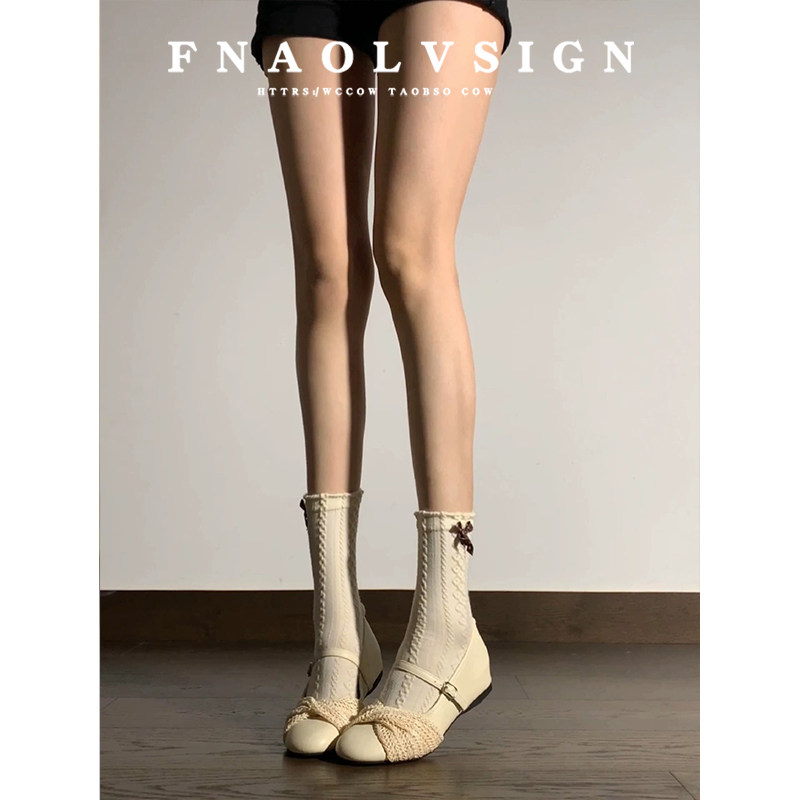 羊皮版~法式内增高平底浅口单鞋女一字扣带简约时装圆头玛丽珍鞋