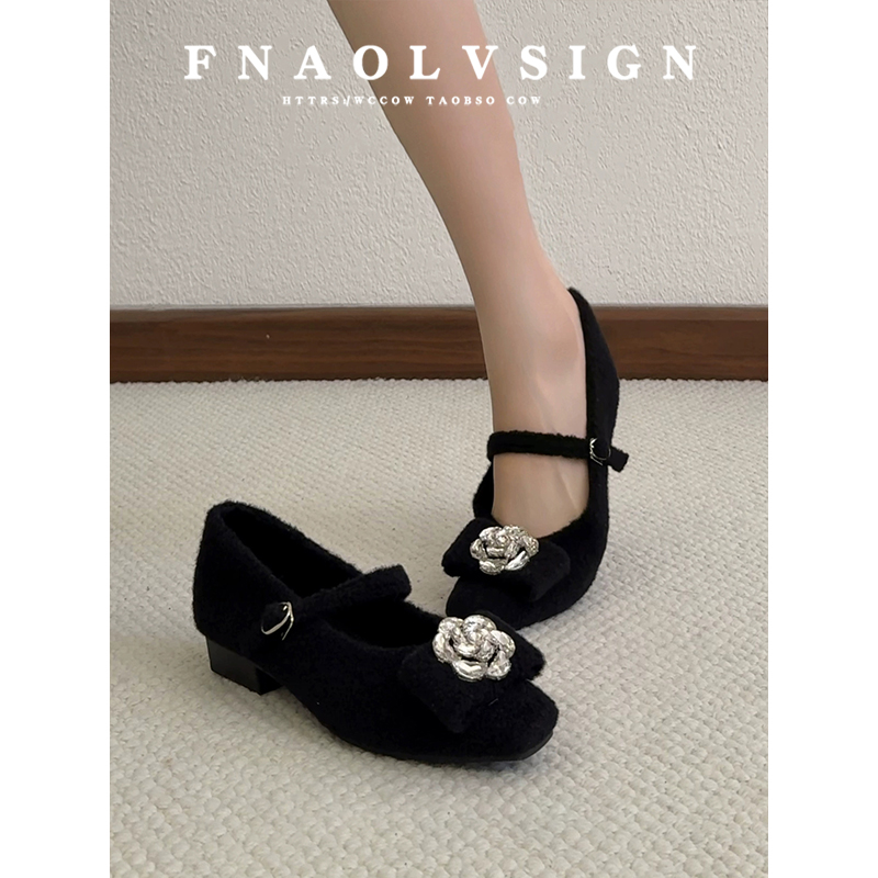 【现货！免费试穿】玛丽珍毛毛鞋