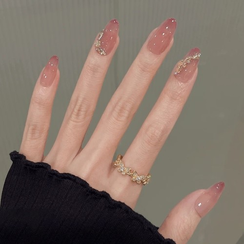 温柔高级氛围感美甲穿戴甲