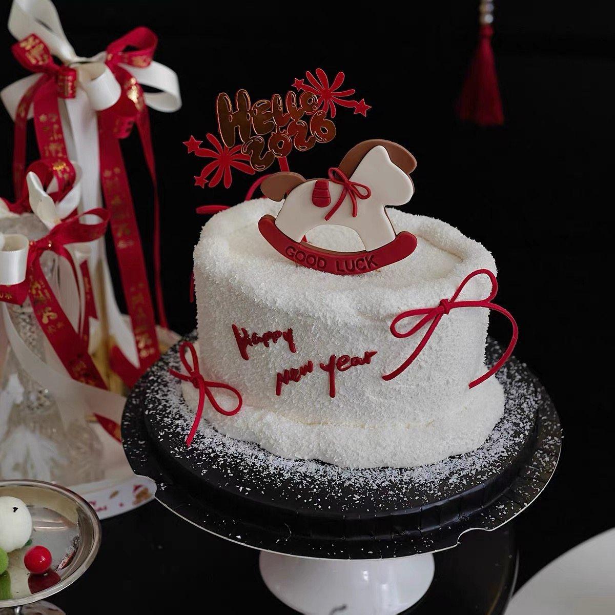 hello2026马年跨年摇摇马亚克力蛋糕装饰插件新年快乐派对插件,商业/办公家具,灯箱,淘宝优惠券,粉丝福利购,淘宝优惠卷