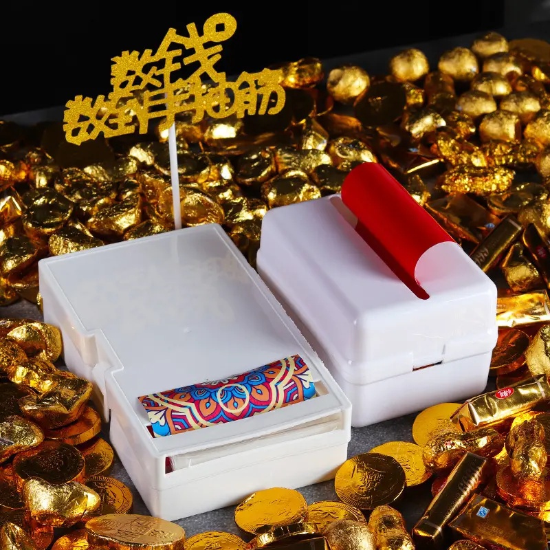 抽钱盒子礼物机关蛋糕装饰红包拉钱同款生日出钱钞票纸盒