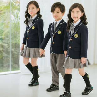 冬季校服套装学院风班服韩国儿童西装女园服英伦长袖秋冬装合唱服