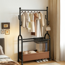 日本衣架卧室落地晾衣架家用挂衣2025新款室内简易加粗加厚衣帽架