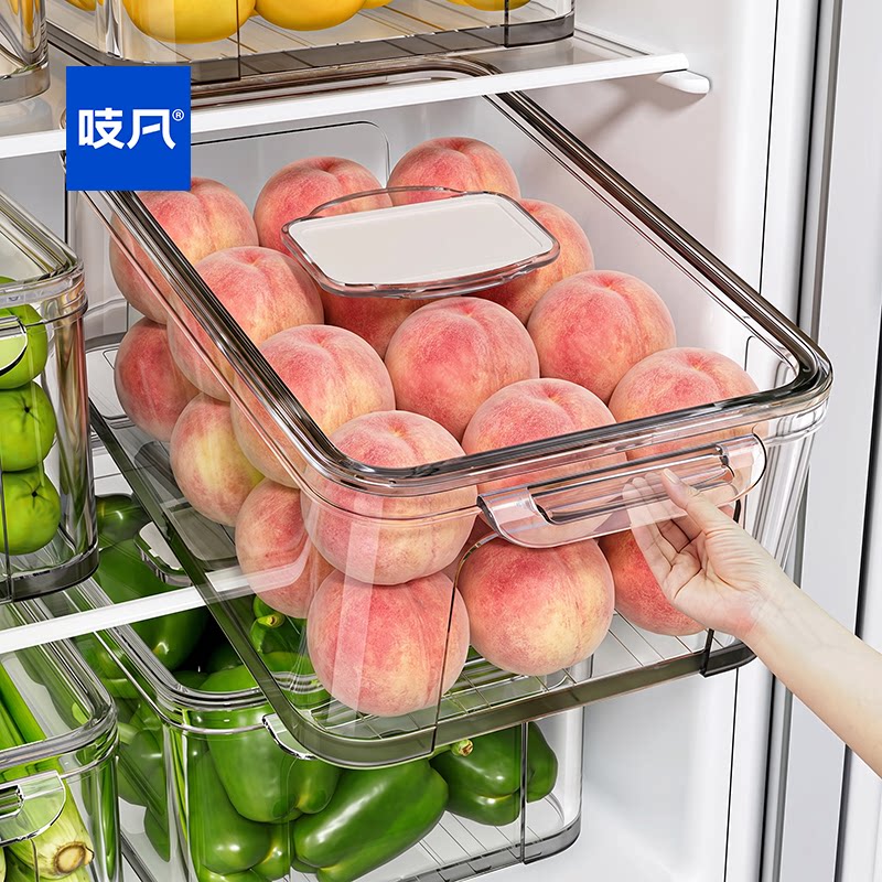 日本冰箱收纳盒保鲜盒食品级抽屉