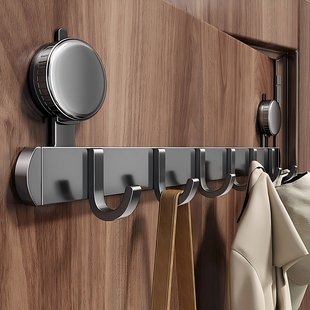 日本吸盘挂钩免打孔强力承重门后挂衣架入户门粘钩厨房墙上置物架