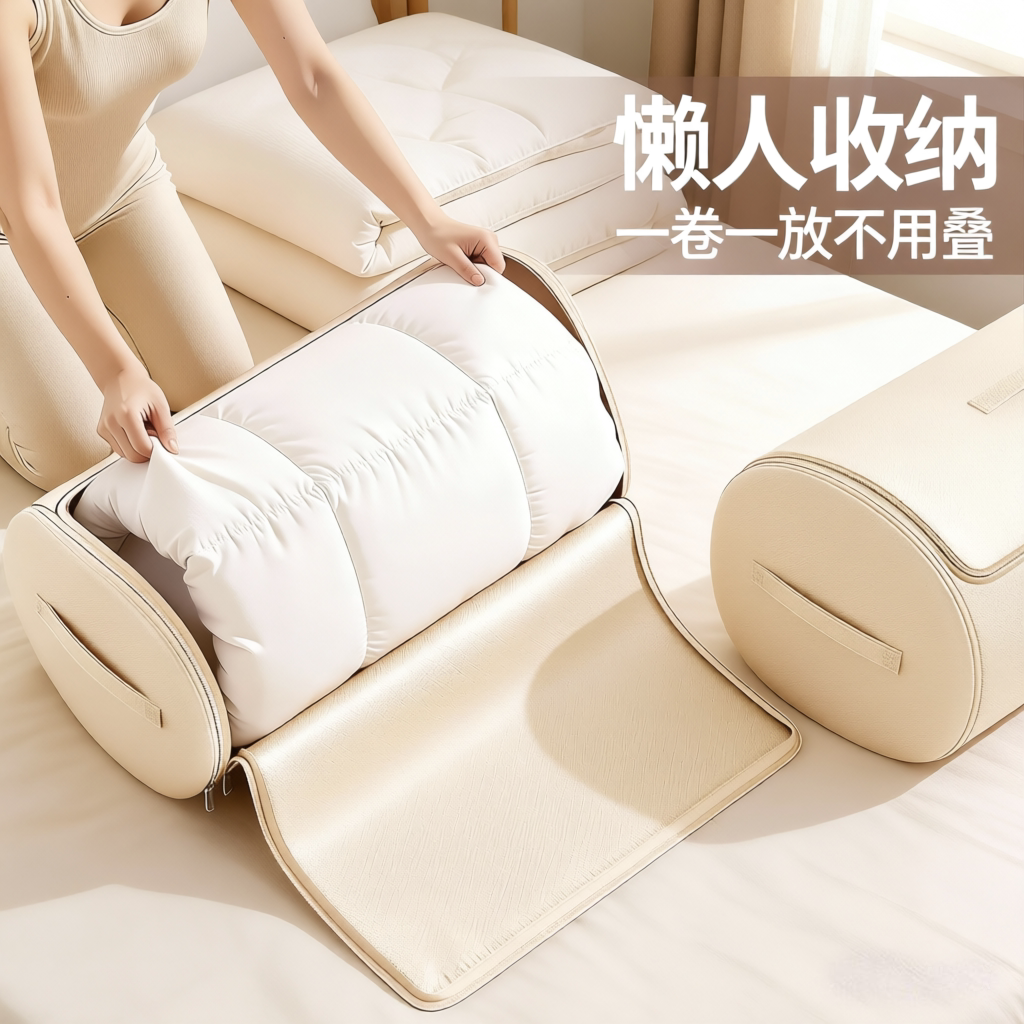 日本被子收纳袋羽绒服压缩专用收纳袋大容量棉衣服整理搬家布袋子