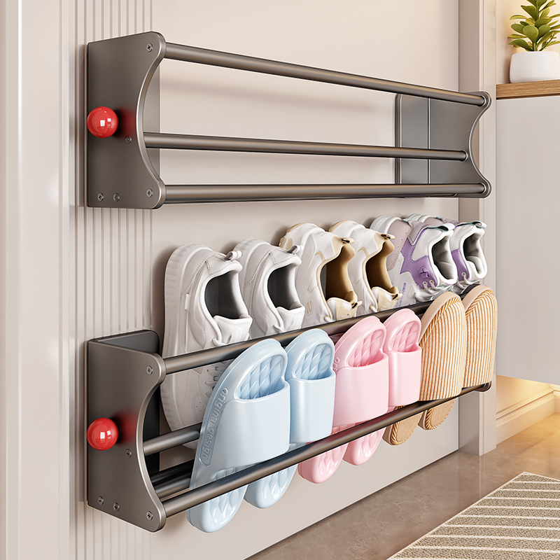 磁吸置物架壁挂门后玄关收纳套装