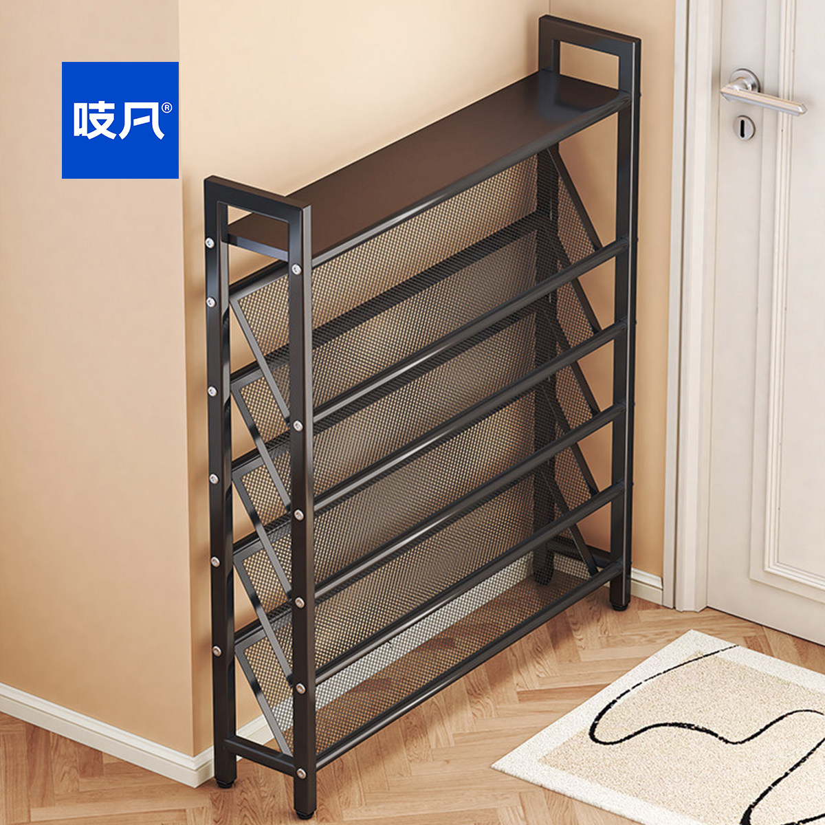 日本鞋架小窄门口多层家用室内超薄鞋架子置物架入户小型简易鞋柜