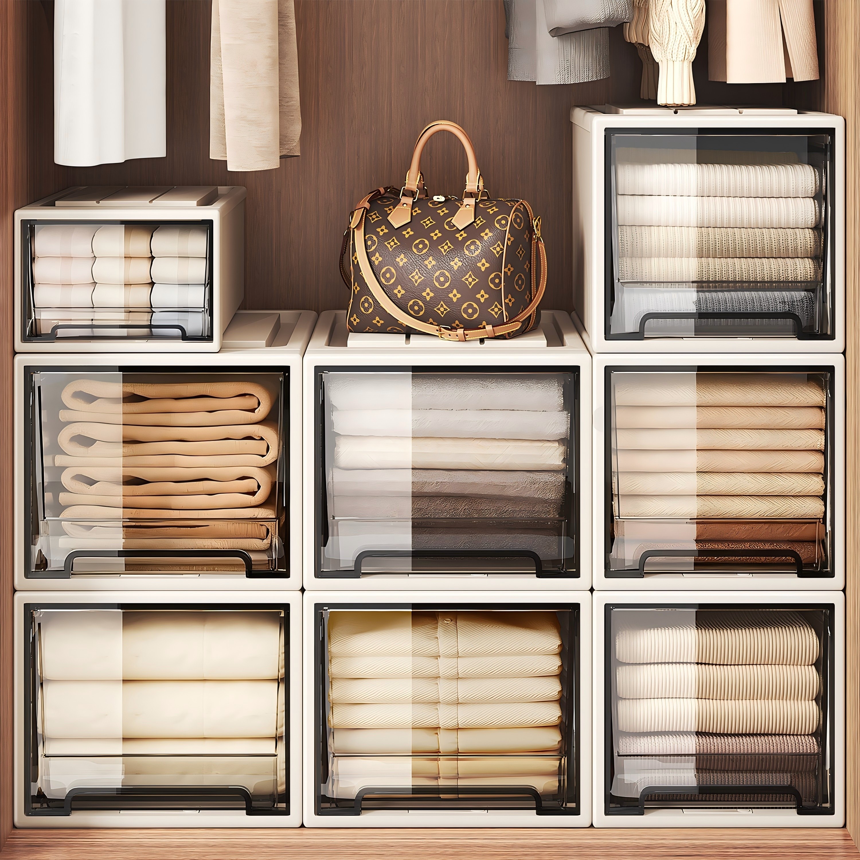 日本衣服收纳箱抽屉式衣柜收纳盒整理盒新款家用透明衣物储物专用