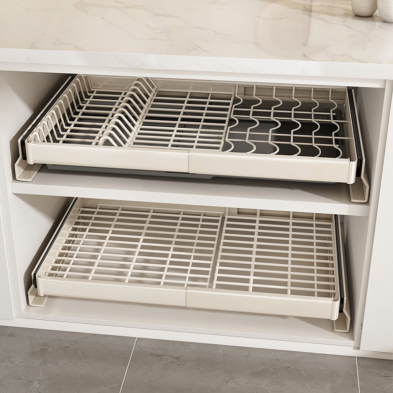 暖釉钢™伸缩碗碟收纳架