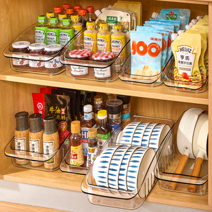 日本调料收纳盒厨房家用多功能多格一体分格袋装调味品瓶罐置物架