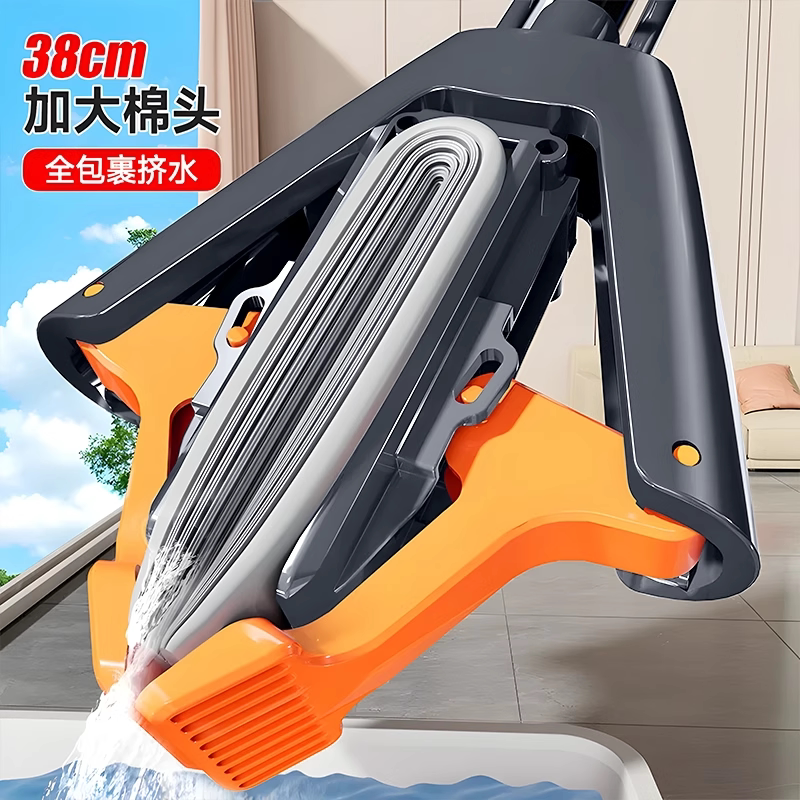 日本海绵拖把家用免手洗