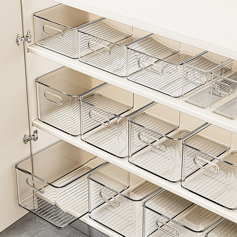 日本厨房收纳盒橱柜零食杂物整理盒桌面化妆品储物盒加厚塑料筐,收纳整理,桌面收纳盒,淘宝优惠券,粉丝福利购,淘宝优惠卷