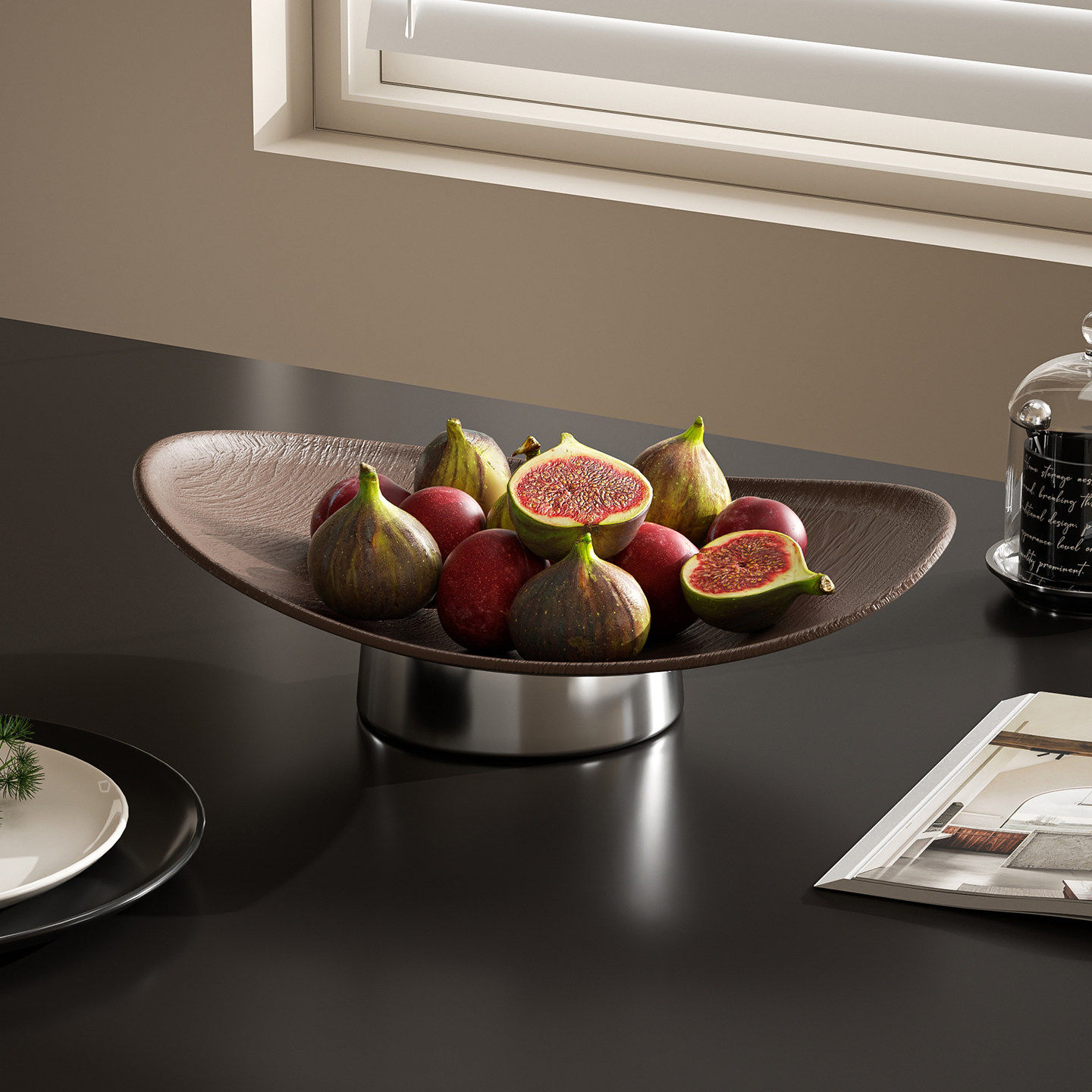 日本家用高颜值水果盘子侘寂风复古轻奢餐具摆件精致轻奢糖果盘碟