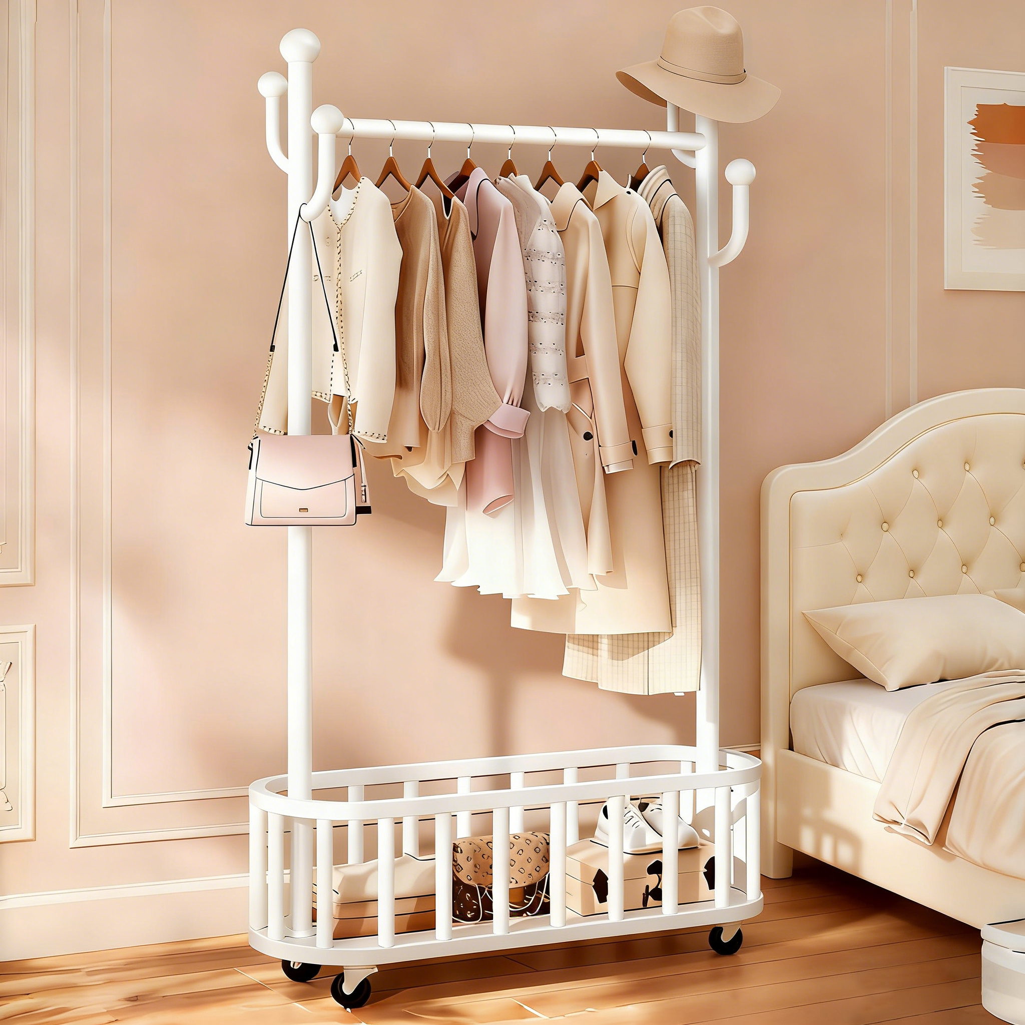 日本衣架落地家用卧室挂衣架