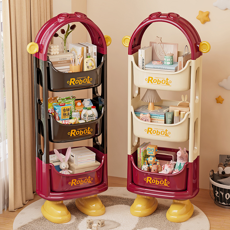 日本零食置物架多层移动小推车高颜值客厅落地杂物储物收纳柜架子