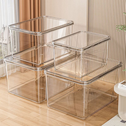 杂物透明收纳盒开口带盖防尘