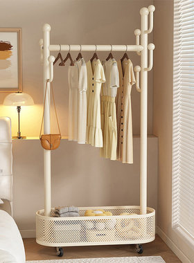 日本床头挂衣架床尾床边晚上放衣神器卧室落地轻奢新款房间衣帽架