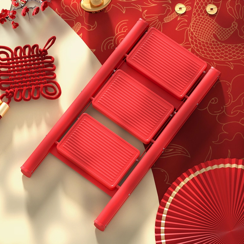 日本乔迁家用梯子折叠步步高升加厚多功能人字梯室内小型登高爬梯