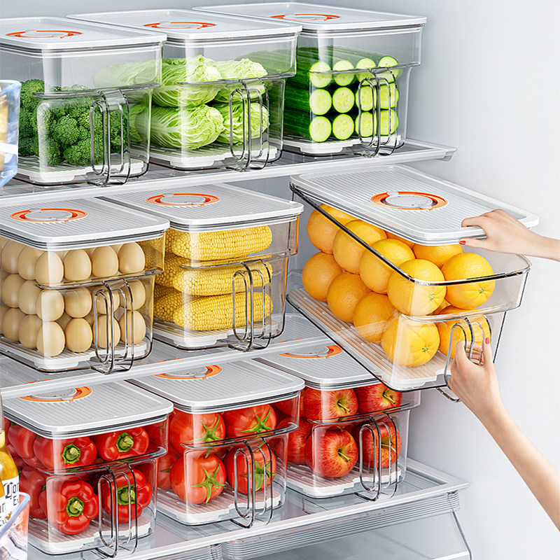 日本冰箱收纳盒整理盒专用保鲜盒食品级鸡蛋蔬菜水果密封储物盒子